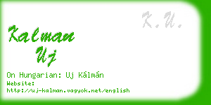 kalman uj business card