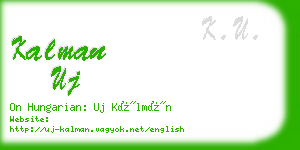kalman uj business card